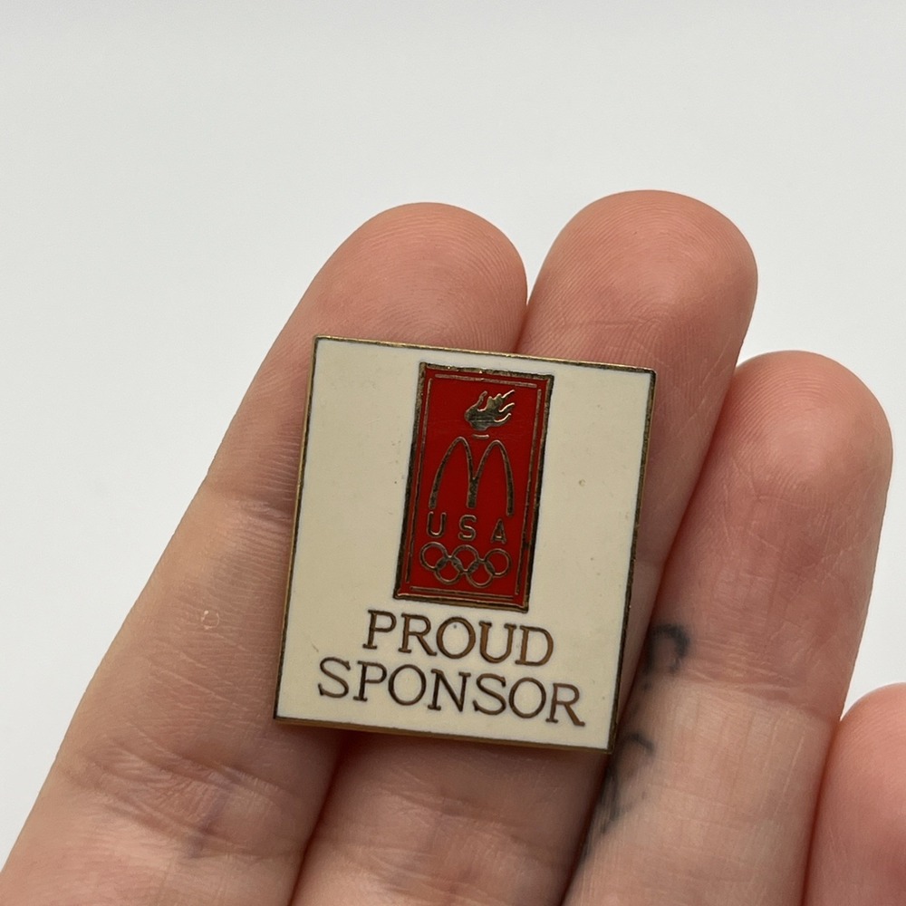 McDonald's Olympics Proud Partner Golden Arches‎ Employee Lapel Pin